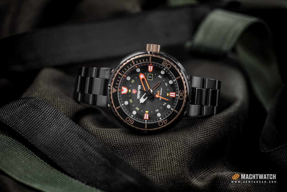 Expedition E 6727 MD BBRBARE Man Black Dial Black Stainless Steel Machtwatch